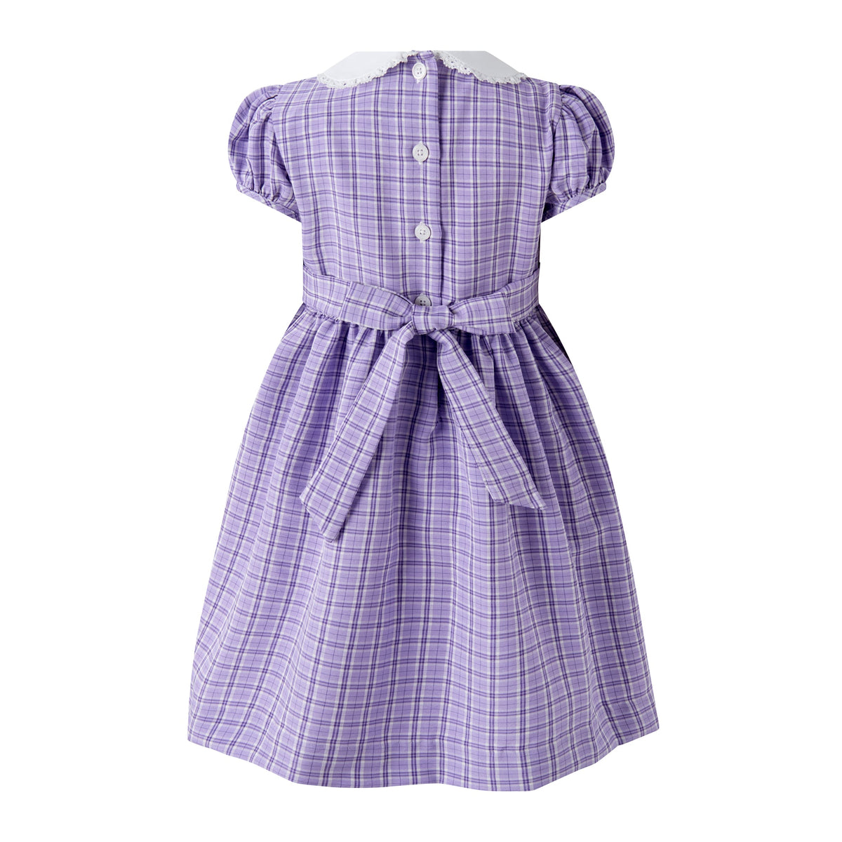 Check Frill Front Dress