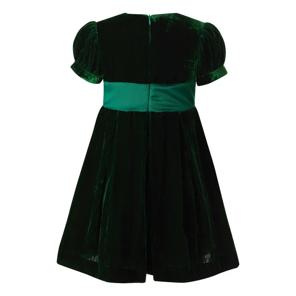 Crushed Velvet Bow Dress