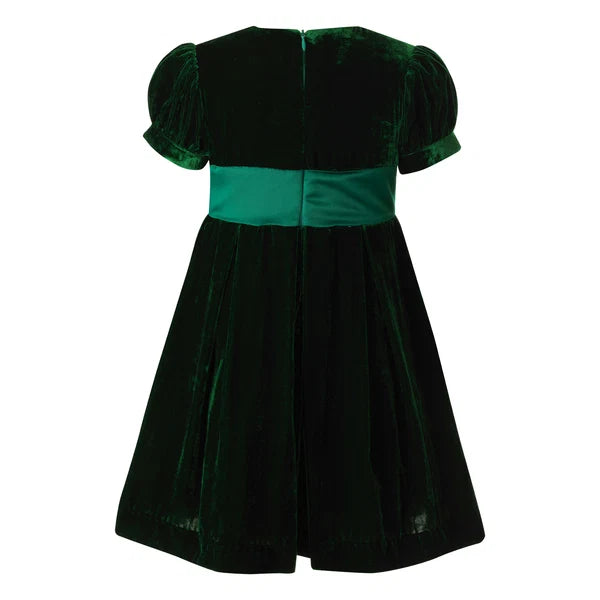 Crushed Velvet Bow Dress