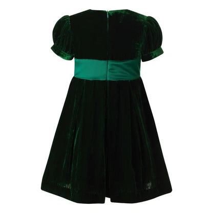 Crushed Velvet Bow Dress