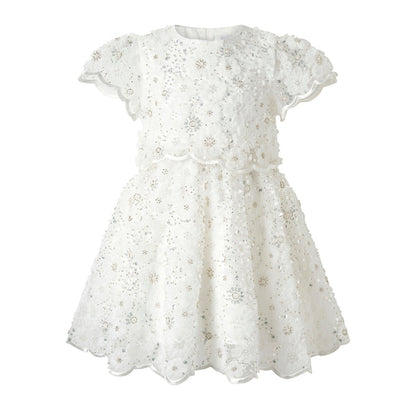 3D Scalloped Sequin Dress