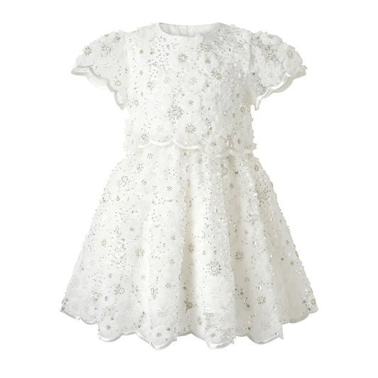 3D Scalloped Sequin Dress