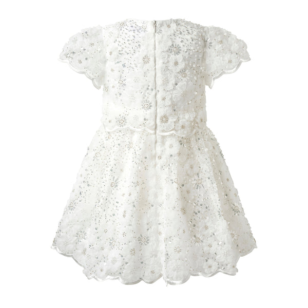 3D Scalloped Sequin Dress