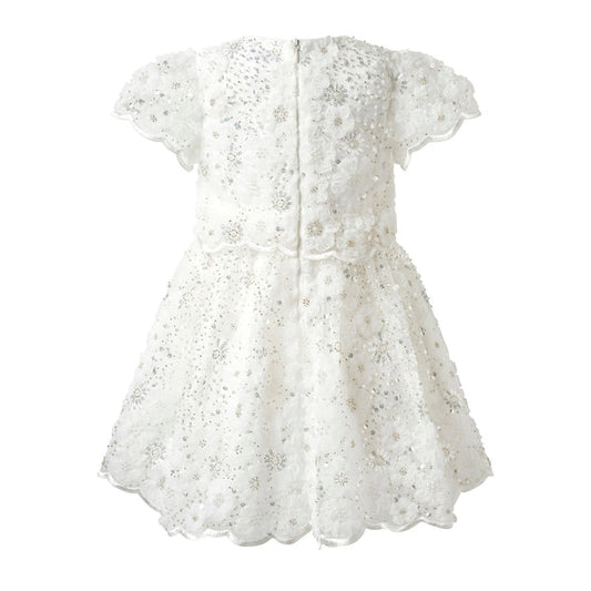 3D Scalloped Sequin Dress