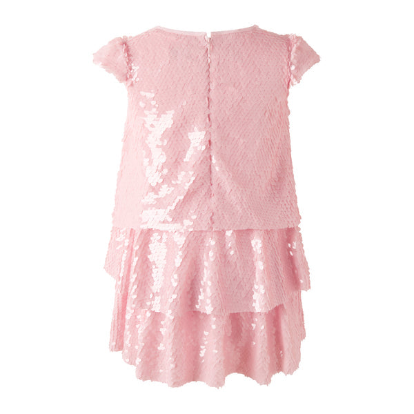 Pink Sequin Bow Dress