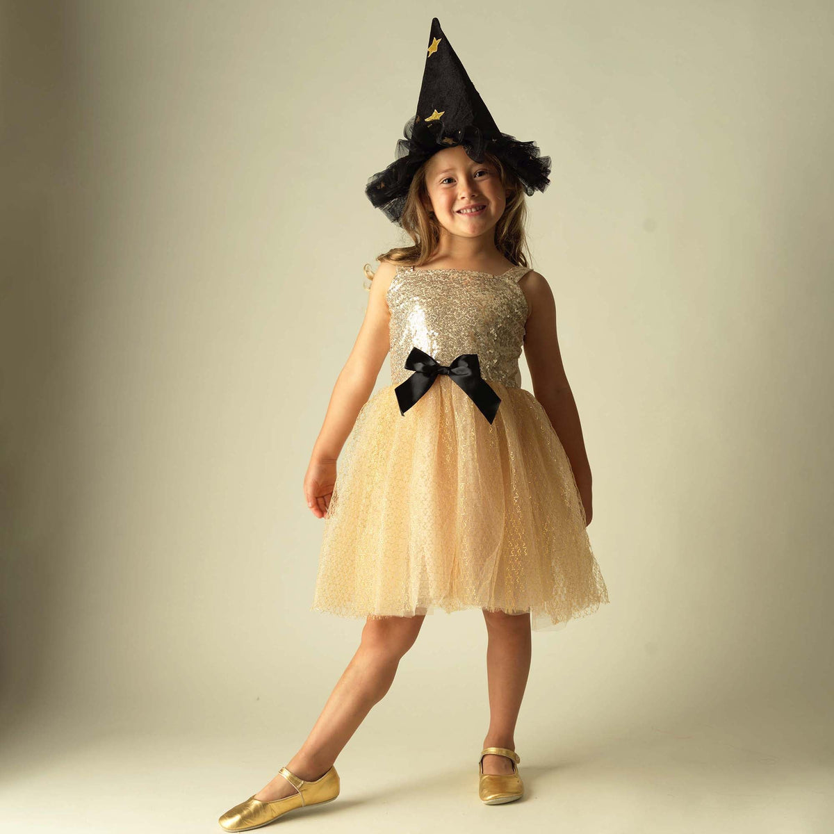 Witch Dress with Cape, Hat & Wand