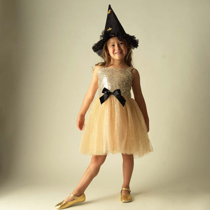 Witch Dress with Cape, Hat & Wand