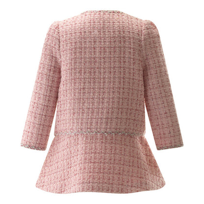 Pink Tweed Jacket and Skirt Set