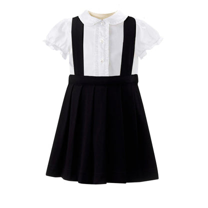 Eloise Blouse & Jersey Pinafore Set