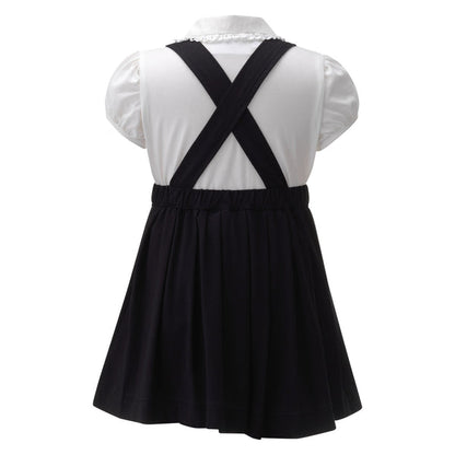 Eloise Blouse & Jersey Pinafore Set