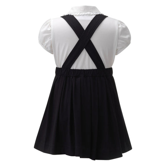Eloise Blouse & Jersey Pinafore Set