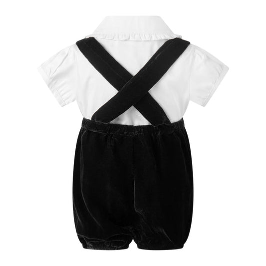 Eloise Infant Silk Velvet Romper Set