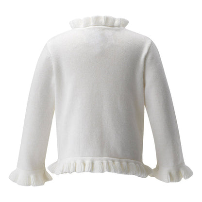 Eloise Infant Ivory Embroidered Cardigan