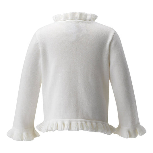 Eloise Infant Ivory Embroidered Cardigan