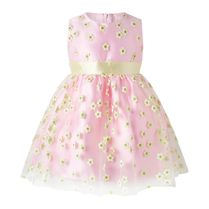 3D Daisy Tulle Party Dress