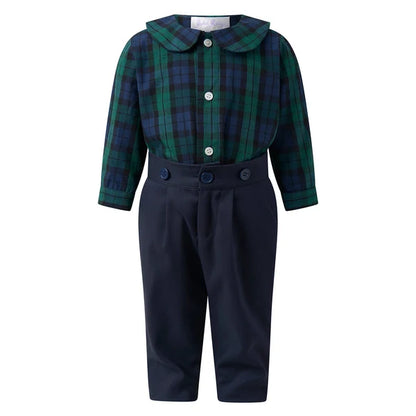 Blackwatch Plaid Shirt & Trousers Set